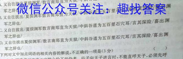 强基路985天机密卷 2023年普通高等学校统一招生模拟考试(新高考全国Ⅰ卷)(二)语文