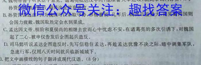 江淮名卷·2023年安徽中考模拟信息卷(八)语文