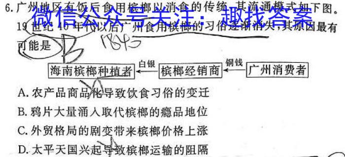 江西省2023年初中学业水平练习（一）历史