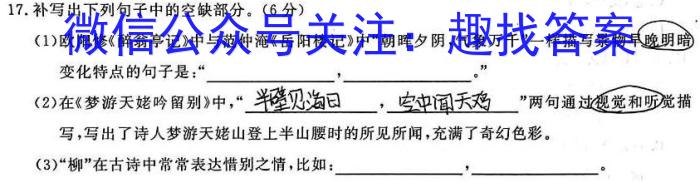 [齐齐哈尔三模]黑龙江齐齐哈尔市2023年高三年级5月联考语文