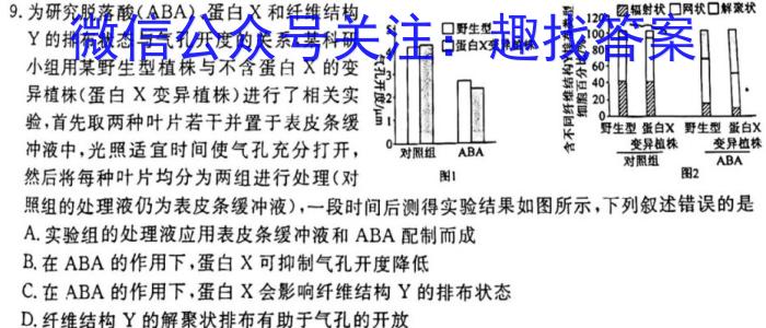 山西省临汾市2024-2023学年第二学期高二年级期中质量监测生物