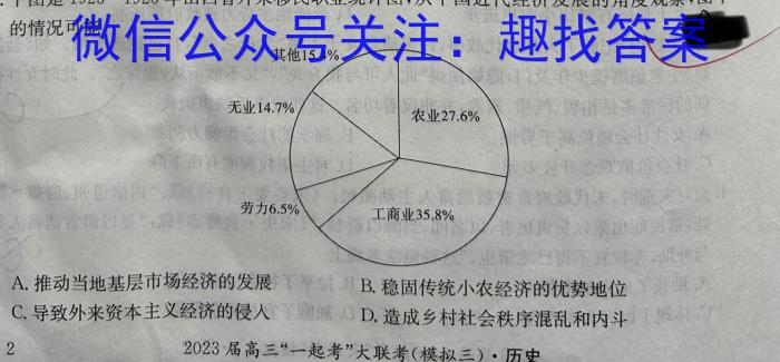 九师联盟 2022~2023学年高三押题信息卷(老高考)(三)政治s