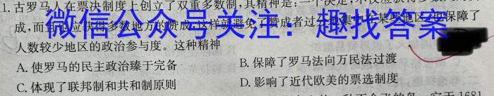 安徽省中考导航六区联考试卷（一）历史