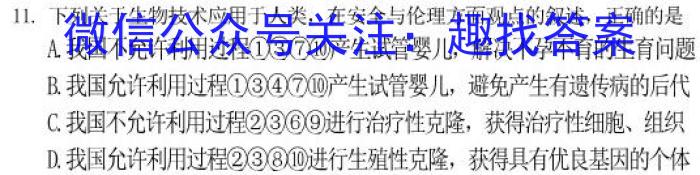 吉林省2023届高三模拟考试(内用二)生物