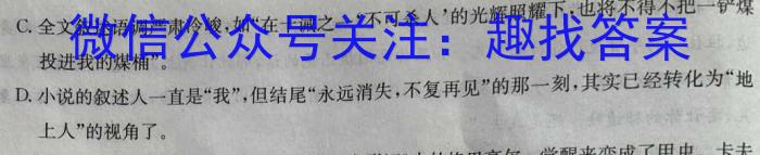 快乐考生 2023届双考信息卷·第八辑 锁定高考 冲刺卷(一)语文