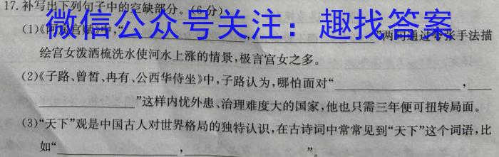 河南省驻马店市环际大联考“圆梦计划“2023年高三年级4月联考语文