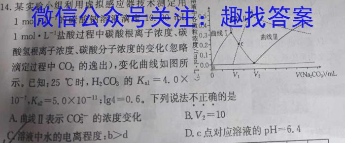 2022-023下学年非凡吉创高三TOP二十名校四月冲刺卷2化学