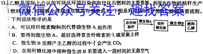 2022~2023学年河北省高三年级下学期4月份联合考试(23-410C)生物