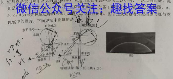 2023年安徽省中考冲刺卷（三）物理.