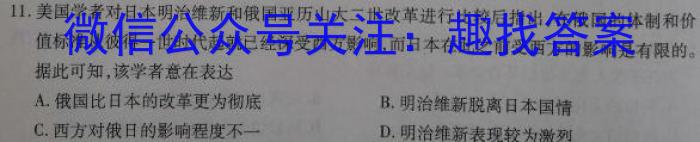 漳州市2023届高中毕业班第四次质量检测历史