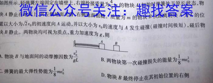 青桐鸣高考冲刺 2023年普通高等学校招生全国统一考试押题卷(二)物理.