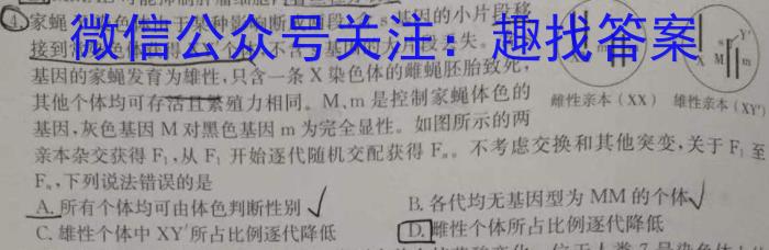 2024-2023学年辽宁省高一5月联考（23-451A）生物