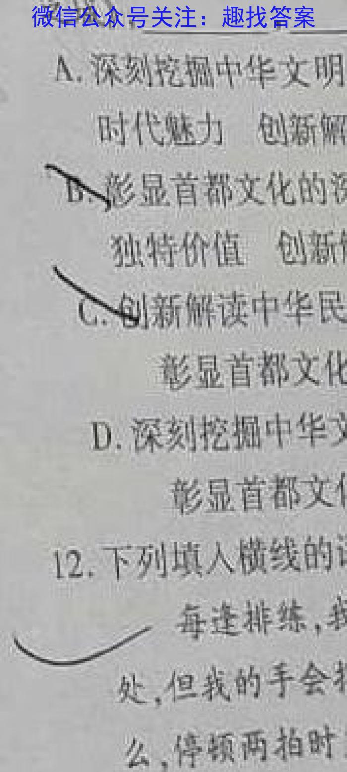 皖江名卷·安徽省庐江县2023届初中毕业班第三次教学质量抽测语文