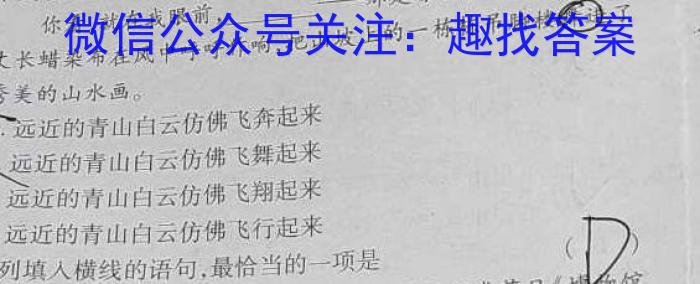 皖智教育 安徽第一卷·省城名校2023年中考最后三模(一)语文