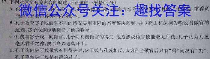 2023年河北省初中毕业升学仿真模拟考试(二)(23-CZ180c)语文