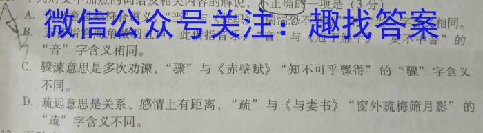 2023年普通高等学校招生全国统一考试 考前预测·精品押题卷(四)语文