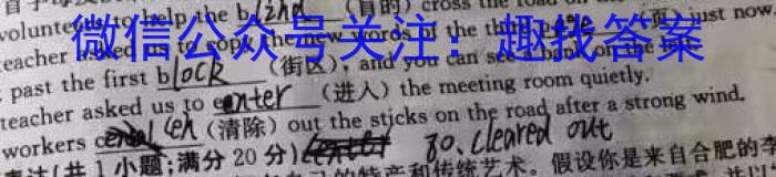 安徽省2023年第五次中考模拟考试练*英语试题