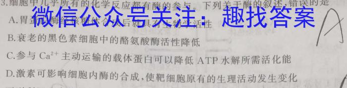 衡中同卷·2023年高三学业质量检测全国乙卷模拟(一)生物