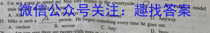 2023年云南大联考4月高一期中考试（23-412A）英语试题