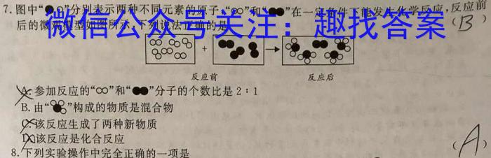 2023年山西省初中学业水平测试靶向联考试卷（一）化学