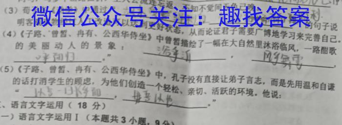 2023年河北省初中毕业生升学文化课考试(省级)大联考语文