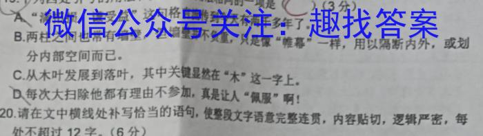 九师联盟 2022~2023学年高三押题信息卷(老高考)(三)语文