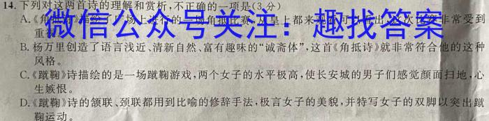 河北省石家庄市2023年九年级5月模拟（三）语文