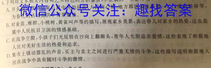 天一大联考 2023年普通高等学校招生全国统一考试诊断卷(A卷)语文