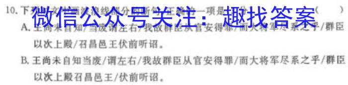 衡水金卷 2024-2023学年度下学期高二年级三调考试(新教材·月考卷)语文