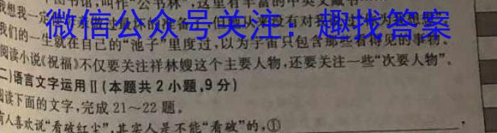 师大名师金卷2023年陕西省初中学业水平考试模拟卷(六)语文