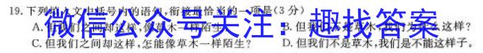 成都石室中学高2023届高考适应性考试(一)语文