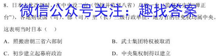 山西省2025届七年级第七次阶段性测试(R-PGZX G SHX)历史