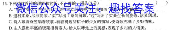 沧衡八校联盟高二年级2022~2023学年下学期期中考试(23-387B)语文