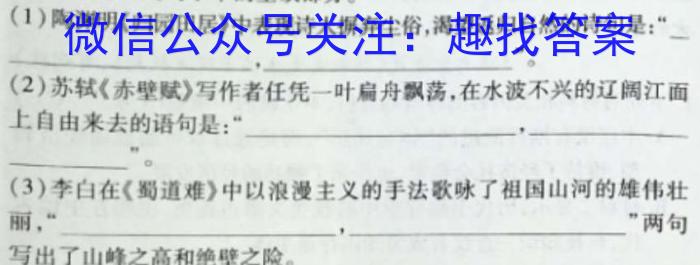 伯乐马 2023年普通高等学校招生新高考押题考试(三)语文