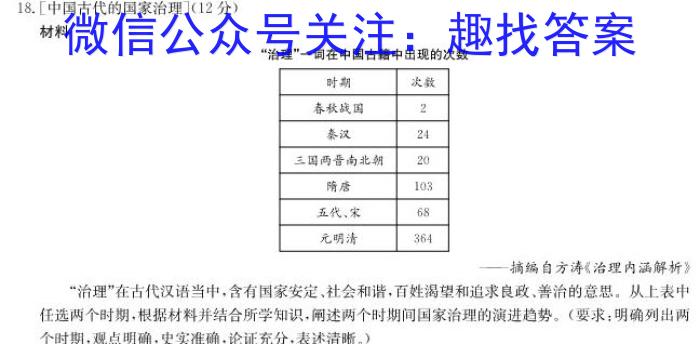 成都石室中学2022-2023学年度下期高2023届三诊模拟考试历史试卷