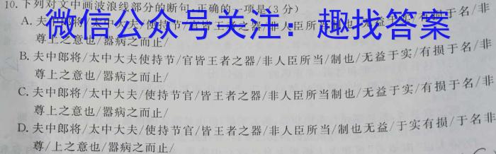 2023年中考密卷·临考模拟卷(三)语文