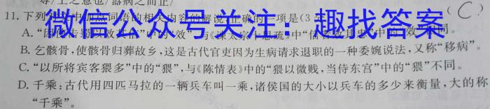 2023年湖北省部分名校高二下学期5月联考语文