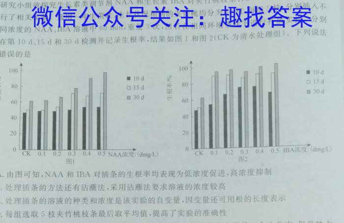 2023年陕西省初中学业水平考试冲刺（一）生物
