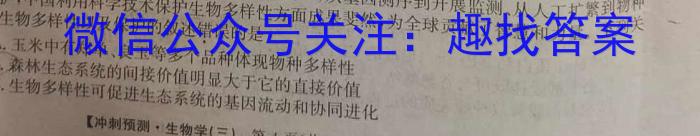 九师联盟 2022-2023学年高三4月质量检测(新高考)生物试卷答案