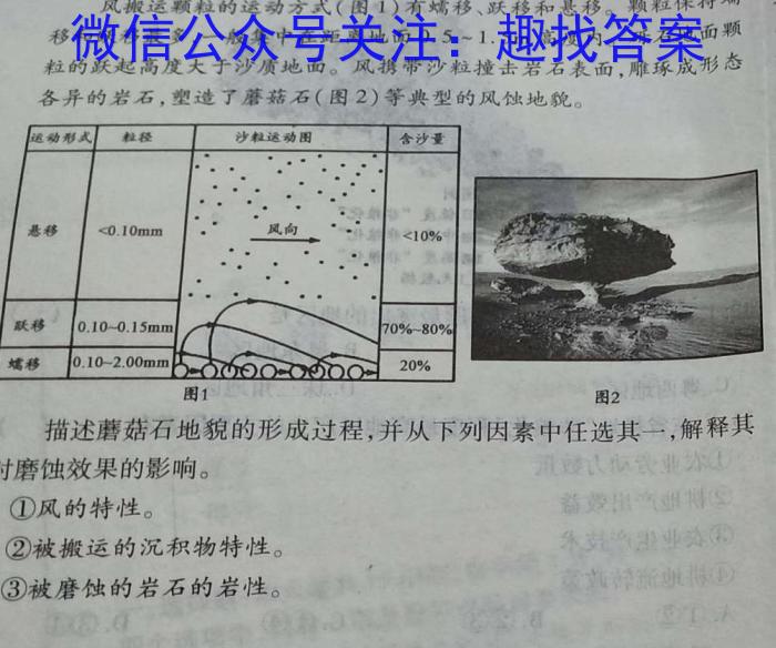 2023年普通高等学校全国统一模拟招生考试 新未来4月高二联考q地理