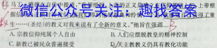 “高考研究831重点课题项目”陕西省联盟学校2023年第三次大联考历史