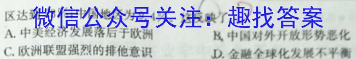 陕西省2023年九年级教学质量检测（正方形套黑色菱形）历史