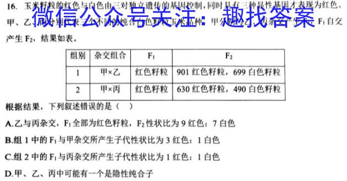 山西省2023年中考创新预测模拟卷（五）生物
