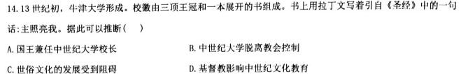 2022~2023学年山西省名校高一期中联合考试(23-414A)历史