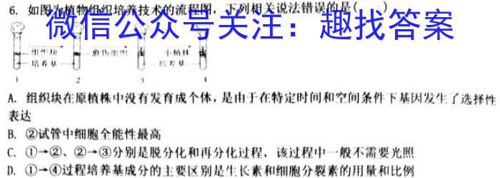 衡中同卷·2023年高三学业质量检测 全国乙卷模拟(二)生物