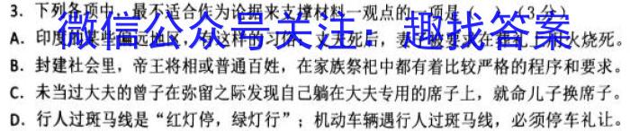 云南省燕博园2023届高三年级综合能力测试(CAT)(二)语文