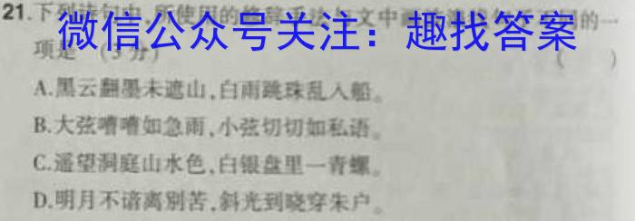 2023年陕西省初中学业水平考试·冲刺压轴模拟卷（一）语文