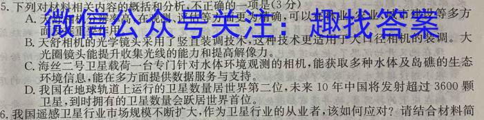 甘肃省2023年普通高等学校招生全国统一考试(模拟考试)语文