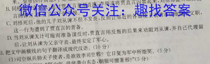 佩佩教育2023年普通高校招生考试四大名校名师团队猜题卷b语文