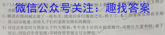 天一大联考 2023年普通高等学校招生全国统一考试诊断卷(A卷)语文